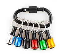 Drill Bit Holder Keychain, 6pcs Quick Release Drill Bit Holder Keychain for Impact Driver, Portable Screwdriver Bits Holder, Portable Bit Organizer