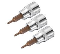Drill bit kit,Hexagon Socket Drill,Hex Shank，Slot Wing n 3pcs 3/8" Drive T10 Torx Bit Socket Set - S2 Steel CR-V 48mm Length for Ratchet Wrench, Slide Bar, and Extension Rod(T50)(T20)