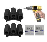 Drill Bit Organizer - Self-Adhesive Drill Bit Holster | High Strength Flexible Gripper Sleeve for Business Toolbox Side Guide Belt