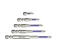 Drill Bit Set - 25-50-65-70-90 Mm - Magnetic Drill Bits - Anti-slip Chrome, Brad Point Steel Bîts For Metal, Woods, Brick And Concrete. Complete In A Box Case