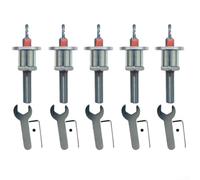 Drill Bit Set 5 Pieces Counter Sink Drill Bit For Wood Depth Adjustable With Stop Screw Hole 8Mm High Speed Steel Body Three Pointed Design
