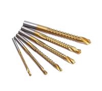Drill Bit Set, 6PCS Cobalt Drill Bits Set Spiral Metric Composite Tap Bit Tap Twist Drill Bit Wood Drill for Cutting Drilling Slotting