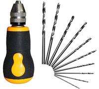Drill Bit Set,Cobalt Drill Bit Set， Hand Drill Bits, 11 Pieces Precision Pin Vise Mini Micro Hand Drill Bit Set Rotary Tools Great for DIY, Models and Hobby