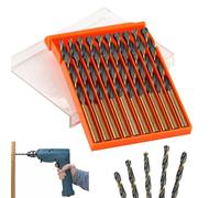 Drill Bit Set for Metal - High Speed Steel Twist Self- Drill Bit Kit,Accessory for Wood, Cast Iron, Stainless Steel, Aluminum, Copper and Hardened Metal