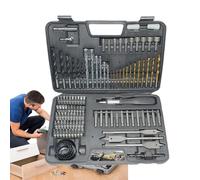 Drill Bit Set Kit, High-Strength Steel Tools, Drilling Twist Bits Ceramic Repair with Sturdy Build, Premium Quality Woodworking Metalworking Masonry Carpentry Home Improvement