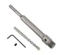 Drill Bit Shank High Carbon Steel Wall Hole Cutter Arbor Electric Hammer Connecting Rod Durable Wear Resistant for Construction and DIY Projects Silver 7.9 Inch