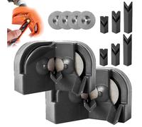 Drill Bit Sharpener, Multipurpose Drill Bit Grinding Sharpener, Drill Bit Sharpening Tool Jig for All Bits, Afilador De Brocas Para Metal With 2 Grinding for Hss Masonry Carbide Metal (2*Black)
