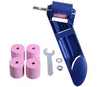 Drill Bit Sharpener Tool Twist Drill Grinding Machine Portable Hand Powered Tools with 5 Corundum Grinding Wheel and 1 Wrench for Width Range 2-12.5mm Iron-Based Drill Bits