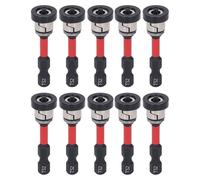 Drill Bits 10Pcs Impact Driver Bit Set S2 Alloy Steel Crossing Magnetic 1/4 Inch Hex Screwdriver Bit with Anti Penetration Limit for Plasterboard