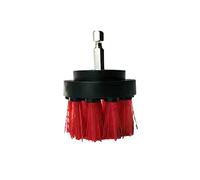 Drill Brush Attachment 2 inch, All Purposes Electric Drill Brush Head For Wall Tile, Corners, Car Interior, Kitchen Surfaces Red 1