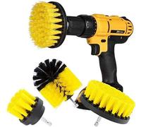 Drill Brush Attachment Set, 3 Pcs Scrubbing Brush, Power Spin Scrubber Cleaning Brush Kit for Bathroom Surfaces, Grout, Floor, Tub, Shower, Tile,Corners, Kitchen, Chimney, Automotive-Fits Most Drills