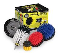 Drill Brush Attachment Set for Cleaning Wheel, Shower, Bathroom - Crevice Cleaning Brushes - Interior Car Detailing Power Scrubber Kit - Gap Cleaner Drill Brushes Attachments - Narrow Space Brush Tool