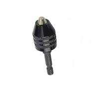 Drill Chuck 1/4" Hex-Shank 0.6-8mm Keyless Chuck Multi Universal Drill Chuck Adaptor Quick Change Drill Converter for Electric Grinder Black（Pack of 1）