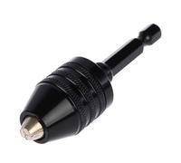 Drill Chuck 6.35mm Hex Shank Keyless Drill Chuck Electric Screwdriver Quick Change Converter Drill Bit Tool Pitch:0.75mm(S0.33.6mm Black)