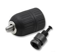 Drill Chuck Adaptor 213mm Selflocking Keyless for 1/2 20UNF Wrench Use with Rotary, Cordless and Power Drills 2 13mm Gripping Range Plastic and Metal 2 Pieces