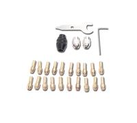 Drill Chuck Collet Set, 25 Pcs Collet, Keyless Drill Chuck Bit, Replacement Brass Collet Metal Nut Rotary Tool Accessory