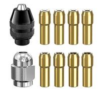 Drill Chuck Collet Set Compatible with Dremel,1/32inch to 1/8inch Replacement 4486 Keyless Bit with Replacement Rotary Drill Nut Set
