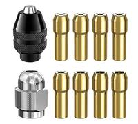 Drill Chuck Collet Set for,1/32inch to 1/8inch Replacement 4486 Keyless Bit with Replacement Rotary Drill Nut Set