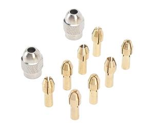 Drill Chuck Collet Set Premium Brass Keyless Bit Chuck Adapter Tool for Rotating Tools Eight Sizes 10PCS