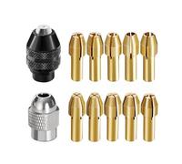 Drill Chuck Collet Set with Replacement Rotary 12 pcs Plastic Metal Drill Chuck More Safer Than Plastic Models The 3-jaw is Well-Made