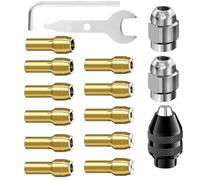 Drill Chuck Collets Set Collets Sets 0 5-3 2mm Shank Replacement 4486 Rotary Tool Keyless Quick Change Drill Chuck