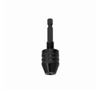 Drill Chuck Conversion Tool, 6.3mm Hex Shank Keyless Electric Grinder Chuck Adapter Quick Change Drill Bit Holder 0.3-6.5mm for Rotary Tool, Black