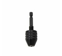 Drill Chuck Conversion Tool, 6.3mm Hex Shank Keyless Electric Grinder Chuck Adapter Quick Change Drill Bit Holder 0.6-8mm for Rotary Tool, Black