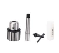 Drill Chuck Set, Drill Press Chuck Mount, JT6 Wrench MT2 Taper Arbor Key Lathe Parts Accessories for Portable, Bench or Floor Drilling Machines