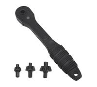 Drill Chuck Wrench, Ratchet Spanner, Quick Change Chuck, Multifunctional Design, Ergonomic Handle, Ideal for Bike, Plumbing, and Maintenance Tasks, Black, Effortless Carrying