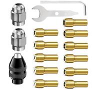 Drill Chucks Collet Set Collet Nut Kits 0.5-3.2mm Small Electric Drill Bit Chucks Adapter for Rotary Tool Metalworking Tool Parts