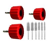 Drill Copper Pipe Cleaner - 3X Deburring Brush Pipe Cleaner Set - Copper Pipe Tools, Pipe Cleaning Tool with 6 Stainless-Steel Wire Bristles for PVC PPR Copper Pipes