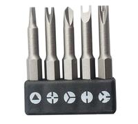 Drill Driver Bit Set - 5 Chrome Vanadium Steel Drill Driver Bit Kit, Screwdriver Bit Set | Sturdy Drill Driver Accessories, U shaped Triangle Inner Three Point Screwdriver Bit Tool for Home