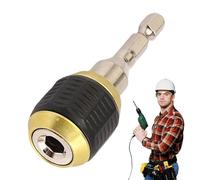 Drill Extension Adapter - Chrome Vanadium Steel Quick Change Chuck Tool | High Stability Construction, Power Transmission Structure, Mecan