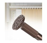 Drill-Free Curtain Rod - Tension Rod Telescopic, Tool-Free Shower Rail Extendable, Prevents Heat Loss Fits Living Rooms Bedrooms(Brown,178-227cm(70-89in))