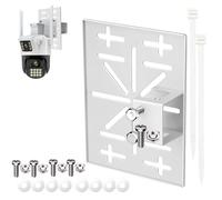 Drill-Free Security Camera Mount Adapter - Universal Bracket for Glass Doors, Wood Panels, CCTV Cameras (0-3cm Clampable Thickness) (B CCTV Camera Mount Plate Adapter)
