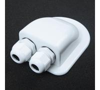 Drill-Free Solar Wire Connector Box for Caravan Roof Mount | Industrial grade plastic, formula, white finish resists discoloration, 20 year lifespan, marine use