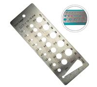 Drill Gauge Stainless Steel Metric 1.5-12mm Measurement Tool | Includes 1 stainless steel drill gauge featuring 1.5-12mm equivalent sizes for quick bit identification