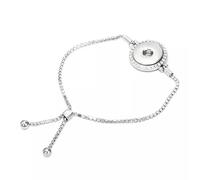 Drill Ginger Snap Bracelet Adjustable Fit 18mm Snap Button Jewelry Making-SL79