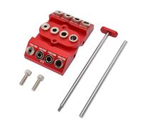 Drill Guide Jig, 30 45 90 Degree Aluminum Woodworking Hole Positioning Aid | Industrial Aluminum Alloy CNC Anodised Fixed Angle Deviation Free Design Steel Sleeves For Various Bits Posts And Railings