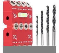 Drill Guide Jig, Portable Jig Straight Holes, 4.13x2.76x0.98 Inches Vertical Angle Woodworking Punch Tool for Accurate Drilling Alignment in Decks, Handrails, Cables, Home Projects and Professional