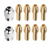 Drill Head Collet 100Pcs Brass Collet,Replacement 4485 Quick Change Rotary Drill Nut Tool Set 0.8/1.2/1.5/1.8/2.0/2.4/3.0/3.2mm for Rotary Tools