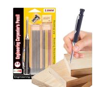 Drill Hole Marker for Drilling, Tools for Marking 2.8 mm Holes, with 12 Refills for the Long Tip Marker, for Engraving on Fabric, Wood, Tiles, Construction, Metal, Welding and