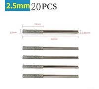Drill Needles, 20-Pack 2.5mm Needle Tip Punch, Glass Ceramic Drilling Bits for Hole Making Crafts