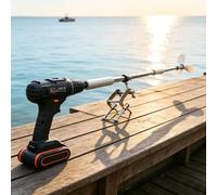 Drill-Powered Boat Propeller, Aluminum Alloy Portable Outboard Thruster