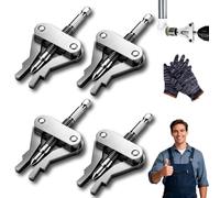 Drill-Powered Broken Pipe Thread Extractor, Broken Pipe Extractor Tool for 1/2, 3/4, 1-Inch Pipes, Screw Bolt Thread Valve Remover Tool (4PC)