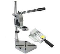 Drill Press Stand Electric Drill Stand Set Aluminum Alloy Adjustable Drill Workbench Universal Desktop Drill Bit Seat for Auxiliary Drilling Suitable for Electric Drills with 38-43mm