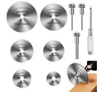 Drill Saw Blades for Dremel Rotary Tool, 6Pcs HSS Saw Disc Wheel Cutting Blades with Screwdriver for Wood Plastic Metal Cutting