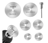 Drill Saw Blades for Dremel Rotary Tool, HSS Saw Disc Wheel Cutting Blades, Mini Cutting Discs with Straight Shank Mandrel for Drills Rotary Tools Wood Plastic Metal Cutting