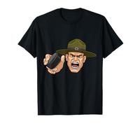 Drill Sergeant Instructor Coach Holding Ice Hockey Puck T-Shirt