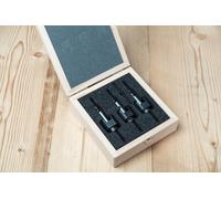 FAMAG Drill Countersink Set of 4 Pieces 4, 5 and 6mm + Depth Stop in Wooden Case